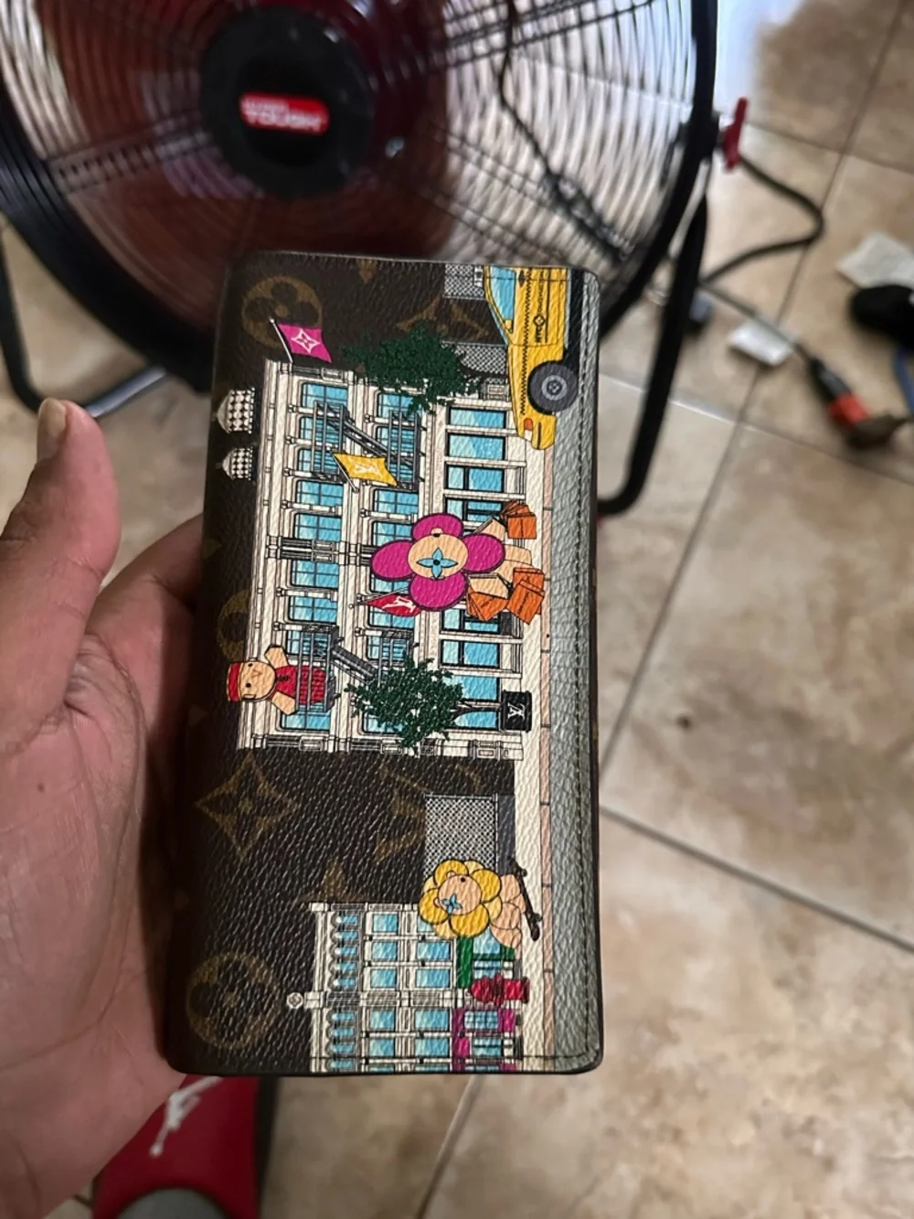 Louis Vuitton Yellow Textured Leather Wallet with Silver RMG Monogram